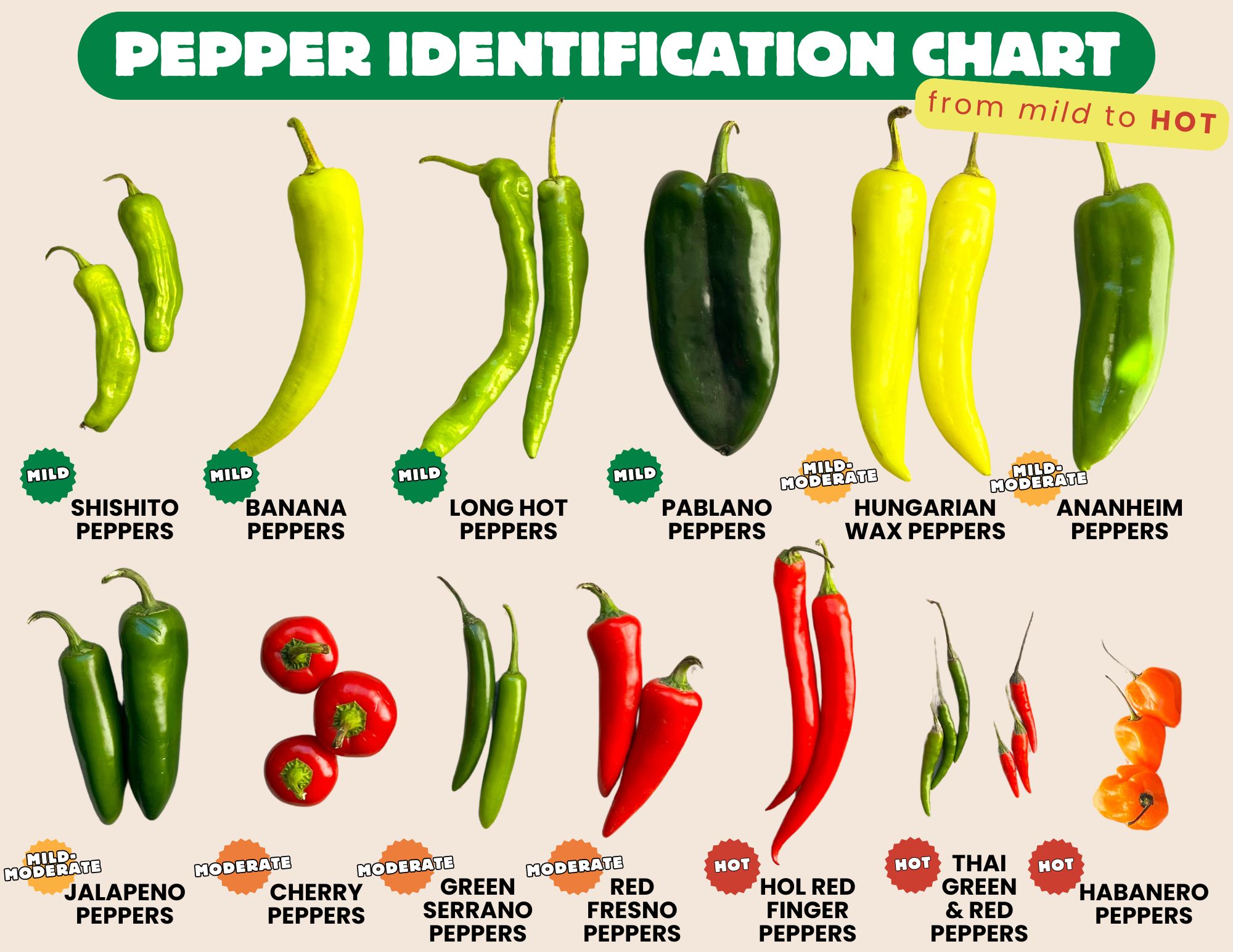 Pepper Identification Chart