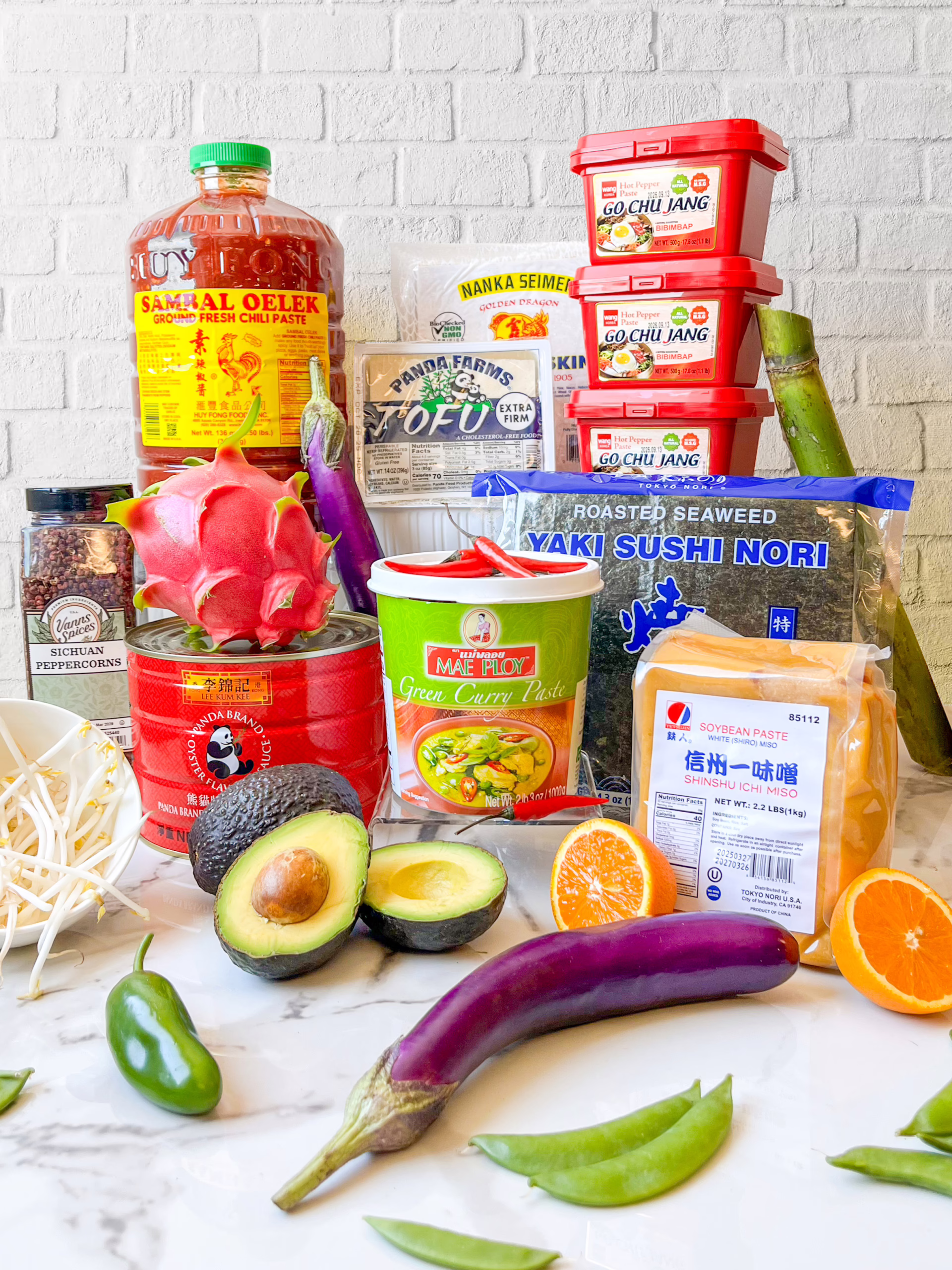 asian flavors, asian produce, asian fruits, asian vegetables, asian non-produce items
