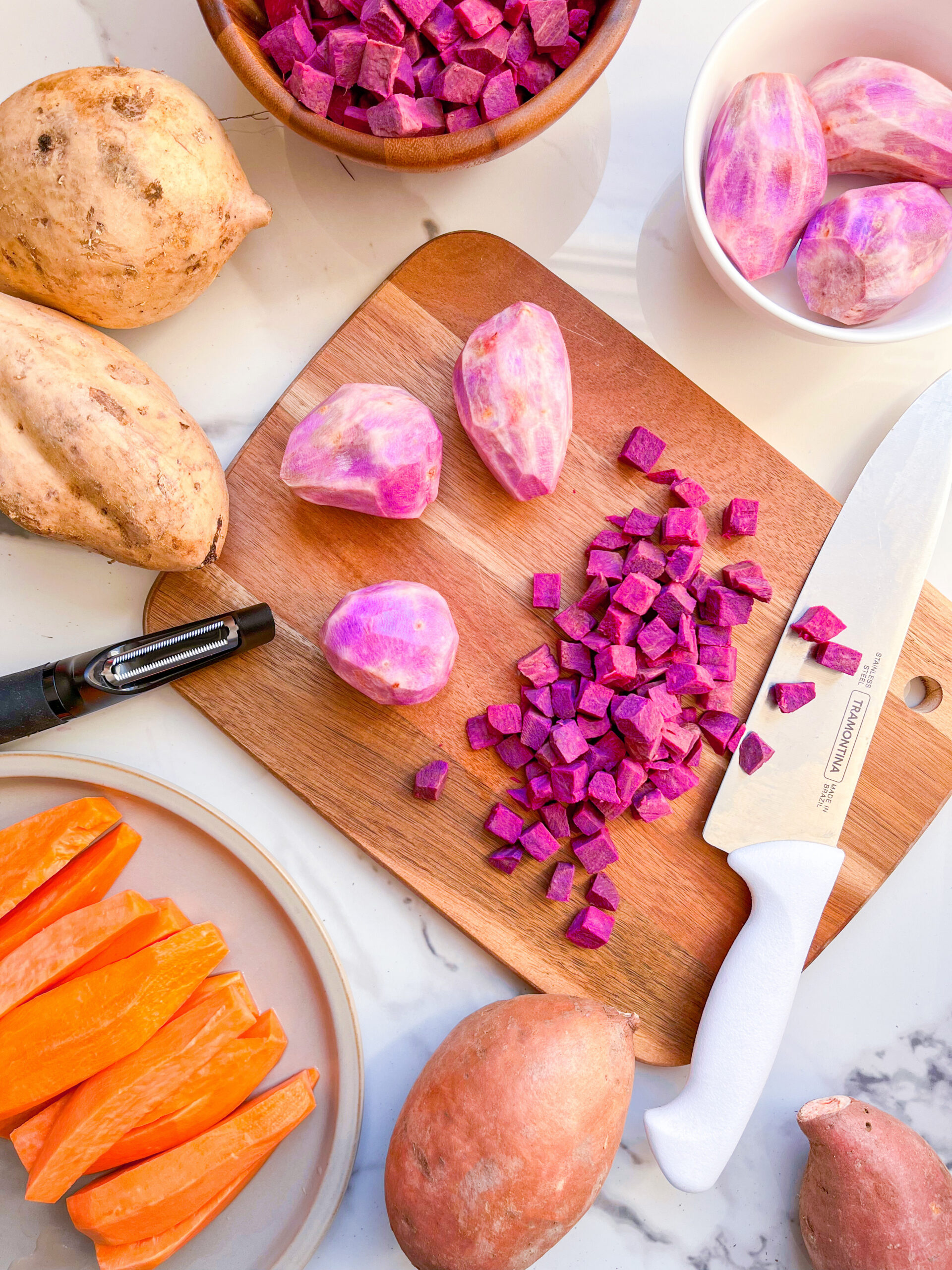 Sweet Potato Size, processed sweet potatoes